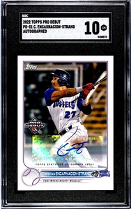 Christian Encarnacion-Strand 2022 Topps Pro Debut Auto Reds RC SGC GEM MNT 10👌 - Picture 1 of 4