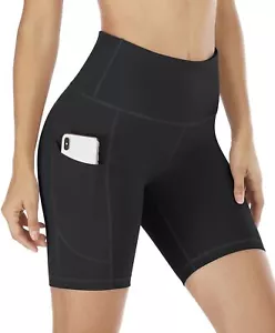 Biker Shorts Women 6" Workout Shorts Women with Pockets High Waisted Yoga Run... - Picture 1 of 5