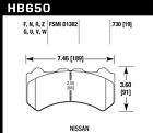 Hawk Performance HB650F.730 HPS Disc Brake Pad Fits 09-18 GT-R