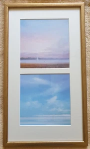 2 impresiones artísticas de paisaje LAWRENCE COULSON EN UN MARCO 25CM X 44CM - Imagen 1 de 10