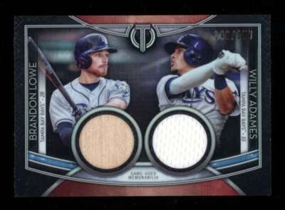 2020 Topps Tribute Willy Adames/Brandon Lowe Dual Jersey Relic /150 U2758 - Image 1 of 2