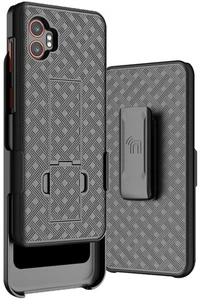 Slim Coque Pied Clip Ceinture Holster pour Galaxy Xcover 7 Pro Téléphone - Noir - Photo 1 sur 10