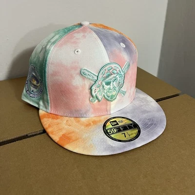 NWT Pittsburgh Pirates Hat New Era Fitted 7 1/2 Lids HD Egg Dye Easter MLB Patch - Image 1 of 4