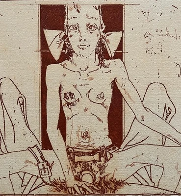 Horst Janssen Signierte numm. Original Radierung- Brief an Mirjam - Erotik - Akt - Bild 1 von 4