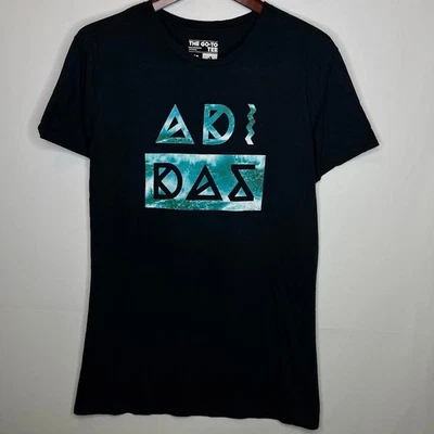Adidas XL Black Geometric Logo Graphic Tee The Go-To Tee Women's Foto 1 de 4