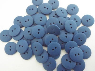 Pack Of 50 Matt Smartie Buttons Polyester 18mm Airforce Blue Sewing Knits T40 - Image 1 of 2