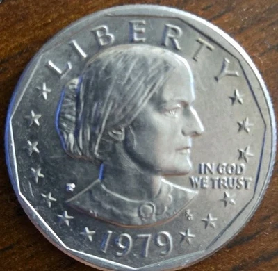 1979 Susan B Anthony Liberty P (Rare FG - Frank Gasparro) wide slides  - Image 1 of 2