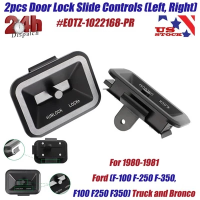 Door Latch Slide Lock For 1980-1981 Ford Bronco F-100 F-150 F-250 F-350 Truck Foto 1 de 4