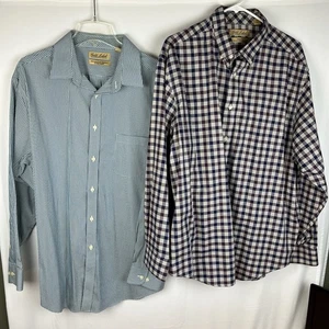 Roundtree & Yorke  Gold Label Shirts Mens XL Short Sleeve Button Down Lot Of 2 - Picture 1 of 10