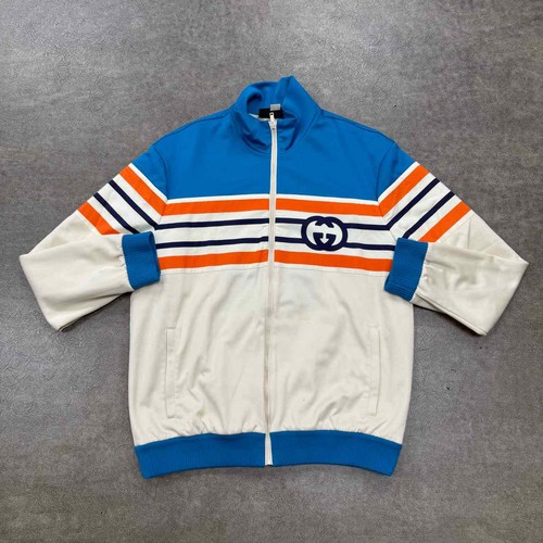 Gucci Zip Up "INTERLOCKING G" Blu Usatoa Ta X 13577 27)