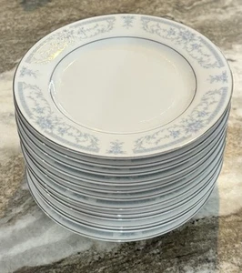 Sheffield Blue Whisper 6er Set Blumen Brotteller 6 1/4" Japan - Bild 1 von 5