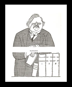 1931-rpt G K CHESTERTON Orthodoxy G K's Weekly British Writer Caricature MATTED - Picture 1 of 1