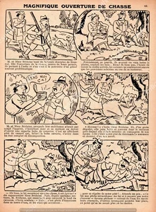 OUVERTURE CHASSE PATE ECRE3VISSE CHIEN BONFLAIR HUMOUR PAR OCTROI 1934 / - Picture 1 of 1