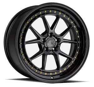 18x8.5/18x9.5 Aodhan DS08 5x114.3 +35/30 Flow Forged Black Wheels (Set of 4) - Picture 1 of 3