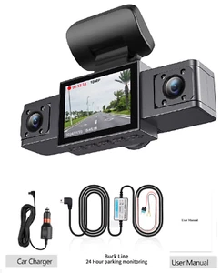 Rear Front View Camera 3 Three Lens Channel Dash Cam Inside Wifi 1080p Recorder - Picture 1 of 14