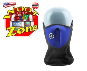 THERMAL FACE MASK POLAR FLEECE AND NEOPRENE W/ NECK AND EAR WARMER UNISEX - Picture 1 of 20