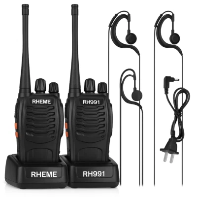 Professionelle Sicherheitsradios | RHEME RH991 große Reichweite 2 Stück + Ohrmikrofon - Bild 1 von 4