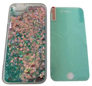 Coque rigide iPhone 6s paillettes scintillantes + protection écran combo - Photo 1 sur 7
