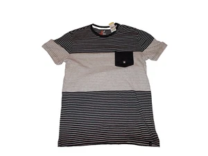 CAMISA HOMBRE NUEVA CON ETIQUETAS AMPLIFY NEGRA MANGA CORTA RAYAS TALLA MEDIANA - Imagen 1 de 3