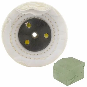 Trapeador pulido de pulido blanco cosido 4"" x 2"" 4 filas con compuesto 250 g - Imagen 1 de 3