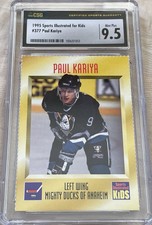 Paul Kariya 1995 Sports Illustrated for Kids SI card CSG grade graded 9.5 MINT+