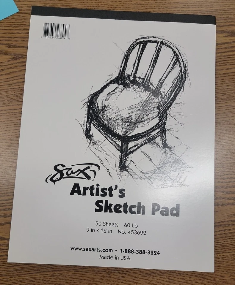 Sax Sulphite Artists Sketch Pad, 60 lbs, 9 x 12 Inches, White, 50 Sheets Foto 1 de 1