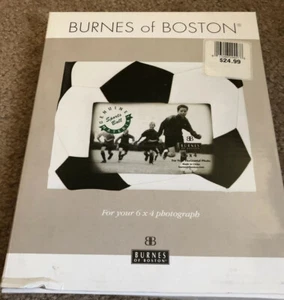 Leather Soccer Ball Themed Picture Frame  4 X 6 Inch Photo Burnes of Boston NEW - Picture 1 of 9