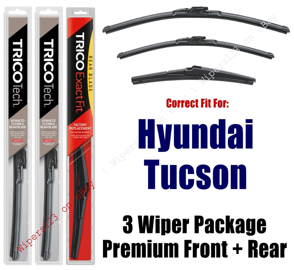 Paquete de 3 limpiaparabrisas premium - aptos para Hyundai Tucson 19260/160/14A 2016+ Foto 1 de 1