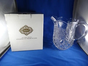 SHANNON Godinger 24% LEAD CRYSTAL PINEAPPLE CUT PITCHER w/Box Please Read - Picture 1 of 7
