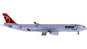 1:400 AeroClassics NWA Northwest Airlines A330-300 Passenger Plane Diecast Model - Foto 1 di 4