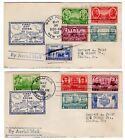 #785-94 Army Navy Heroes 1937 Pair of Combo FDCs - Roessler