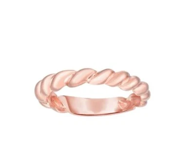 14k Rose Gold Twisted Band Ring 3.8MM Wide  2.5 grams - Image 1 of 4