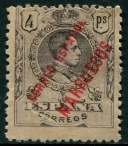 Tanger 4 Ptas. 1909 Alfonso XIII-Medallion **/MNH 2 - Picture 1 of 1