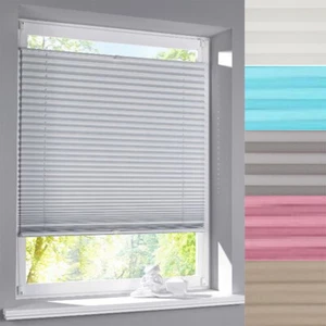 Plissee Klemmfix Verdunkelung Thermo verspannt Easyfix ohne Bohren Faltrollo FS - Bild 1 von 9