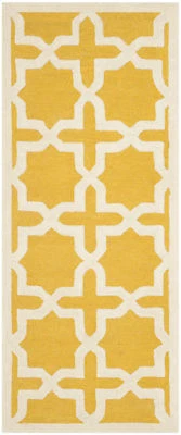 Safavieh Cambridge GOLD / IVORY Wool Runner 2'-6 x 10' - CAM125Q-210 - Image 1 of 2