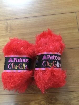 Lote De 2 Madejas NUEVAS Patons Cha Hilo Pestañas - Color: Sirena Foto 1 de 2