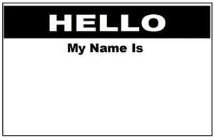 Business Meetings Training Conference Interviews NAME TAGS  "HELLO MY NAME IS"  - Picture 1 of 4