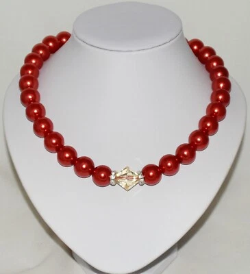 Modeschmuck, Ketten,Kunst-Perlen-Hals-Kette ca. 50 cm 1 Stück Perlen Ø 16 mm Neu - Bild 1 von 2