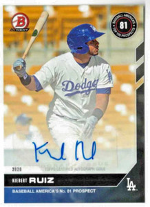 KEIBERT RUIZ 2020 BOWMAN NEXT Baseball Americas Top 100 Autograph #T39A AUTO RC!
