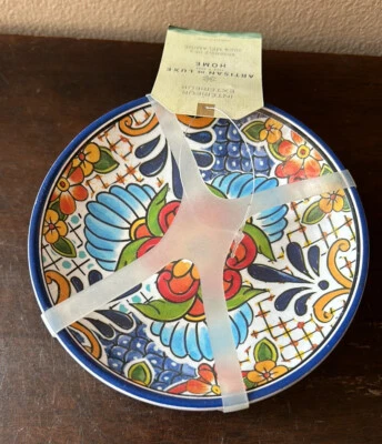 "Juego de platos de postre aperitivo de melamina con estampado de mosaico artesanal de lujo de 4-5""" Foto 1 de 2