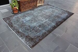 Handmade diningroom rug, Vintage home decor rug, Turkish rug 5.6x9.4 ft MBZ2308