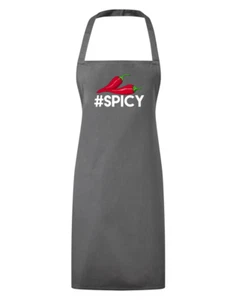 #Spicy Chili Hashtag Spicy Apron Baking Cooking Funny Gift - Picture 1 of 20