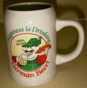 Vintage Lg German BEER Cup Mug Stein Brew & Brautwurth Oktoberfest Heavy nice - Bild 1 von 8
