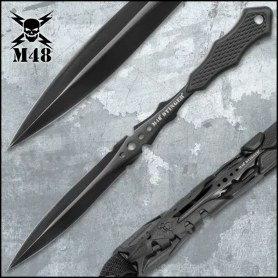 M48 Urban Stinger Black Dagger Dual Edge Knife Spike Full Tang UC2937 8" OA New - Image 1 of 4