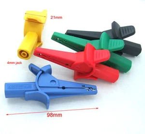 10 Stück 5 Farben 1000 V 10 A Test Krokodilklemme für 4 mm BANANA Multimeter Stift Sonde - Bild 1 von 6
