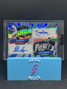 2024 Wild Card Just The Hits Baseball Dual Auto 1/1 Nolan Ryan And Randy Johnson - Bild 1 von 4