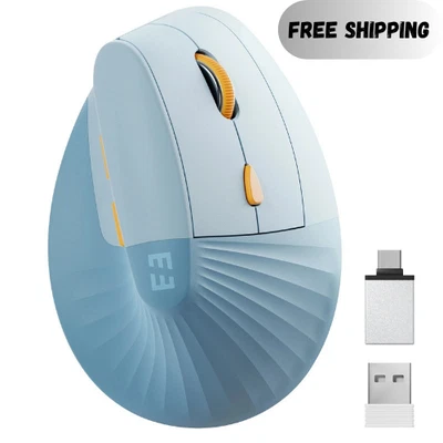 Seenda Vertical Wireless Mouse - Type C Rechargeable Ergonomic USB for Laptops - Image 1 of 4