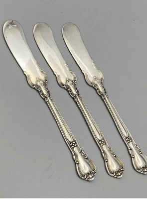 Cuchillo Mantequilla Plano 3 Gorham Chantilly Mango Sólido Plata de Ley SIN MONO 79 gr Foto 1 de 4