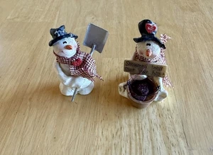 Schneemann wird dein Herz schmelzen & Schaufel Schneemann Weihnachtsdeko Figuren,1998 - Bild 1 von 9