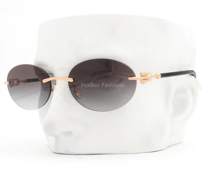 Tiffany Rimless Sunglasses Shiny Rose Gold on Black TF 3104-D 6105/3C with Case - Image 1 of 4
